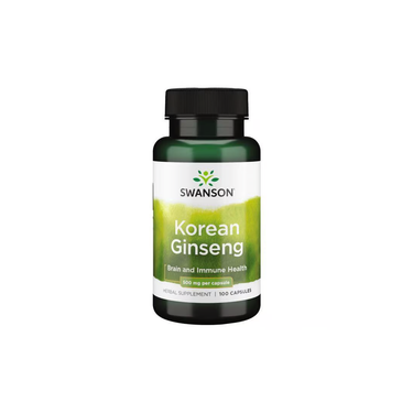 Swanson's Korean Ginseng 500 mg capsules, renowned in traditional Asian medicine for supporting brain and immune health, come with 100 capsules per bottle.